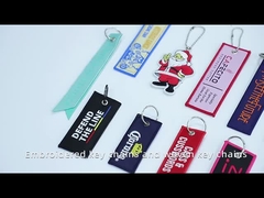 Chaîne principale tissée par tissu fait sur commande de couleur 10x2.5cm 13x3cm avec la boucle en métal