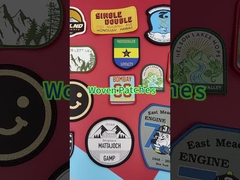 Le dos brodé fait sur commande raccorde le support adhésif de matériel de tissu