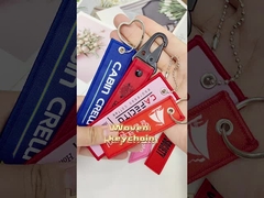 Keychains personnalisés lavables de logo, porte-clés tissé durable