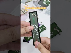 Formez la chaîne principale brodée par coutume, sergé/pilote Key Tag de tissu