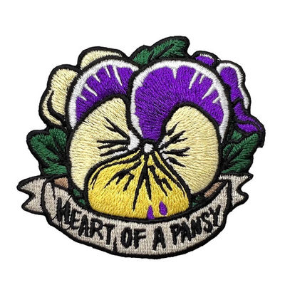 Support adhésif de correction de Pansy Flower Iron On Embroidery de 7 couleurs pour l'habillement/chaussures/chapeau