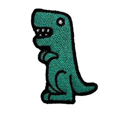 Fer brodé fait sur commande de corrections de la couleur 5CM du dinosaure PMS sur des corrections d'habillement