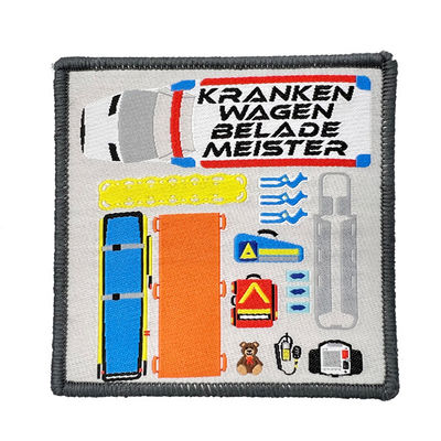 L'uniforme fait sur commande de matériel de sauvetage raccorde le fer sur la correction tissée pour des chemises