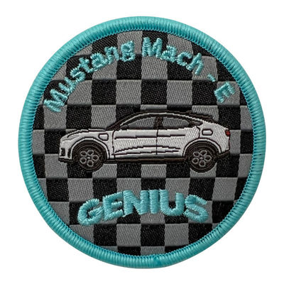 Fer de couleur de Pandone sur le logo tissé de marque de Patch Custom Car Racing Company
