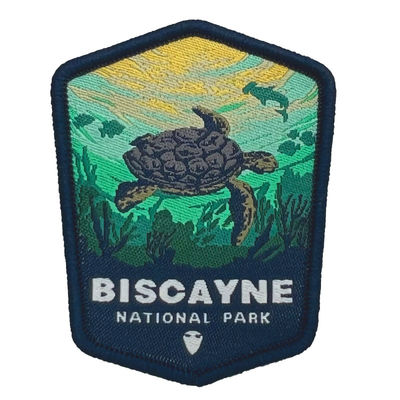 Fer de Marine Organism Design Woven Patches d'océan sur des insignes de broderie pour le vêtement