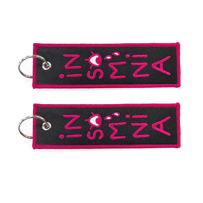 La frontière d'Overlock a brodé les chaînes principales Jet Tag Keychains promotionnelle