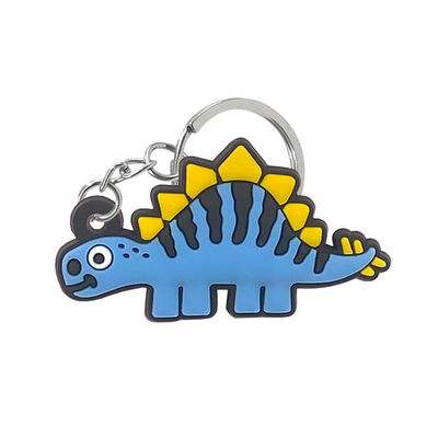 Chaîne principale faite sur commande en caoutchouc de Logo Keychain Flexible Double Sided de promotion