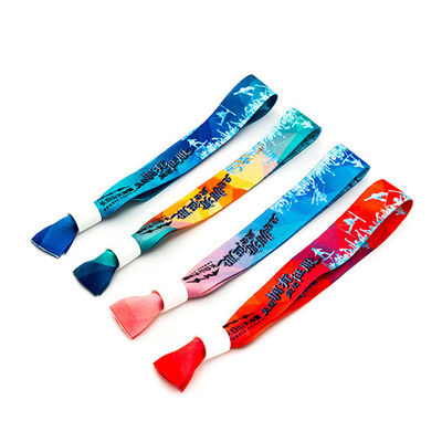 Bandes de poignet tissées à la mode d'OEM Logo Textile Wristband fait sur commande