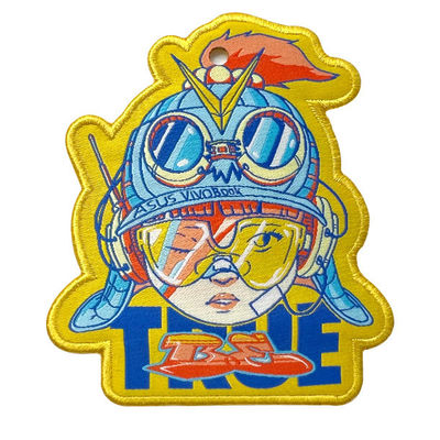 Fer polychrome sur l'insigne tissé par frontière de Merrow de corrections pour des vêtements