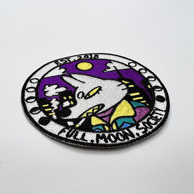 Les petites corrections rondes de broderie cartonnent Wolf Stick On Backing With 7 couleurs