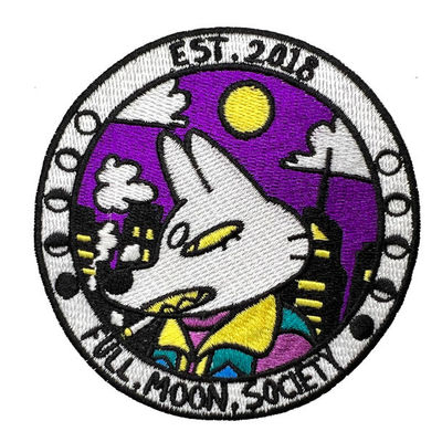 Les petites corrections rondes de broderie cartonnent Wolf Stick On Backing With 7 couleurs