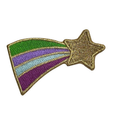 Corrections brodées par coutume colorée d'étoile lavables pour le sac de tissu de chapeau