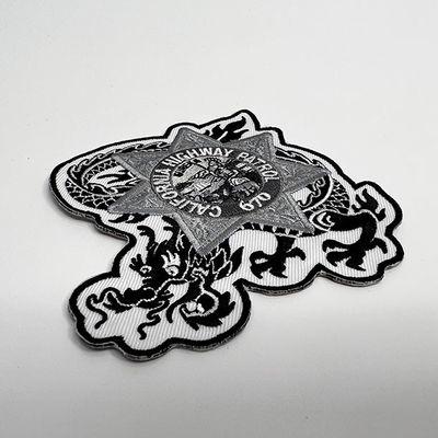 Le tissu fait sur commande réutilisable de sergé de correction de broderie/100% polyester a brodé des corrections de logo