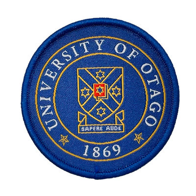 Fer de tissage de métier à tisser d'aiguille sur les corrections tissées de nom de Logo Patch Custom University Uniform