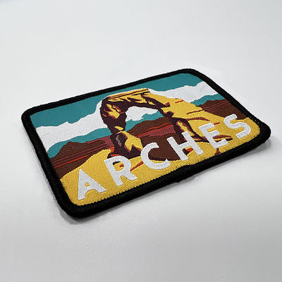 Le nom fait sur commande de Jean Patches Natural Creative Brand de 6 couleurs cousent sur les corrections tissées
