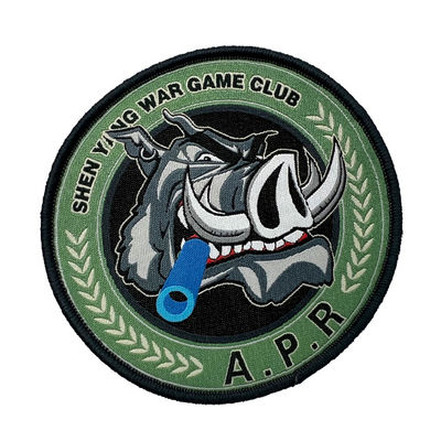 Club en gros Logo Woven Patches Merrowed Border pour l'habillement