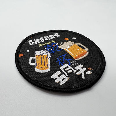 La broderie de Cheers Iron On de concepteur raccorde le polyester Logo Patch tissé par fil