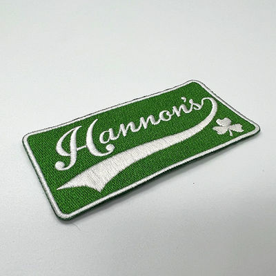 Le polyester filète des corrections de broderie de Logo Patches Merrow Border Clothing de broderie