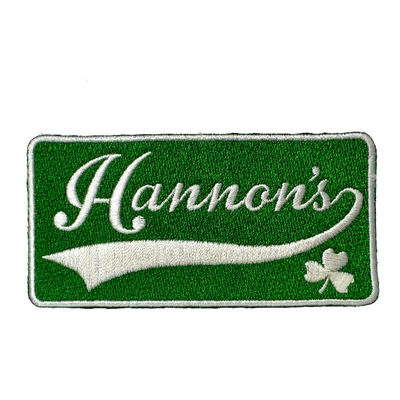 Le polyester filète des corrections de broderie de Logo Patches Merrow Border Clothing de broderie