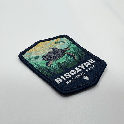 Fer de Marine Organism Design Woven Patches d'océan sur des insignes de broderie pour le vêtement