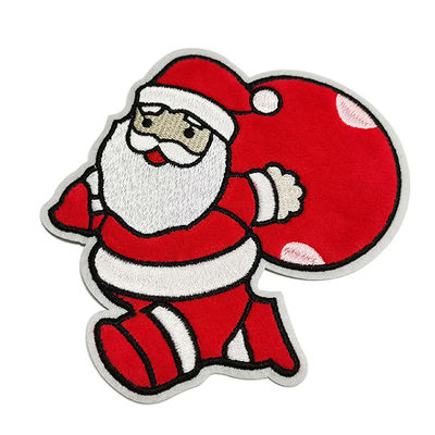 Fait sur commande partiel brodé raccorde le fer sur des corrections d'insignes de tissu pour Noël