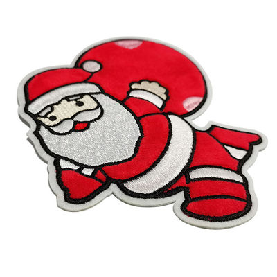 Fait sur commande partiel brodé raccorde le fer sur des corrections d'insignes de tissu pour Noël
