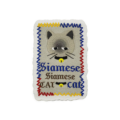 Fer lavable sur le type fait sur commande de tissu de Logo Patches Shrink Proof Woven