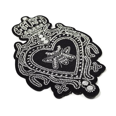 Logo Bee Embroidery Patch métallique, les insignes tissés faits sur commande a personnalisé