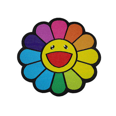 Corrections de fleur de Logo Patch tissées par mode/broderie pour des vêtements
