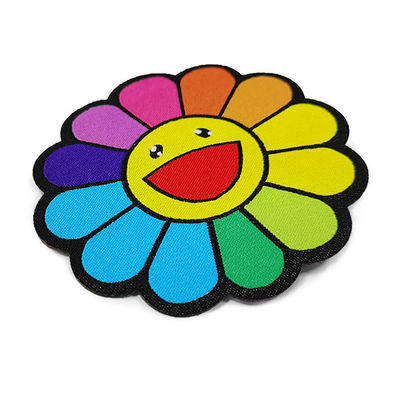 Corrections de fleur de Logo Patch tissées par mode/broderie pour des vêtements