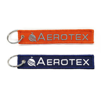 Formez la chaîne principale brodée par coutume, sergé/pilote Key Tag de tissu