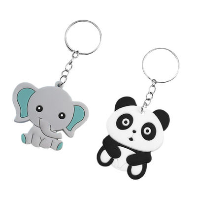 Chaînes de clé incassables de PVC Logo Rubber Keychains fait sur commande portatif flexible