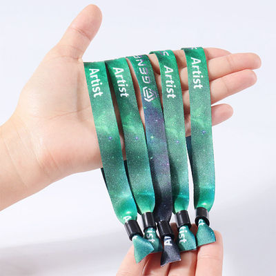 Bracelets de tissu imprimés par bande de partie d'événement tissés par ruban de bandes de poignet de polyester