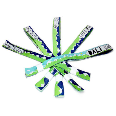 Bandes de poignet tissées par tissu Logo Customized Event Bracelets pour la promotion