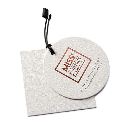Prix à payer faits sur commande d'habillement d'OEM 5cm - Hang Tags personnalisé par 15cm