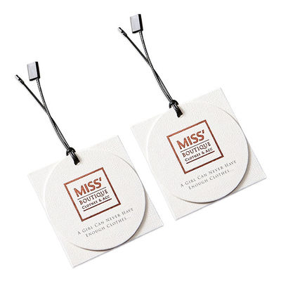 Logo Rectangle Shape Printed Paper fait sur commande étiquette le vêtement fait sur commande Hang Tags