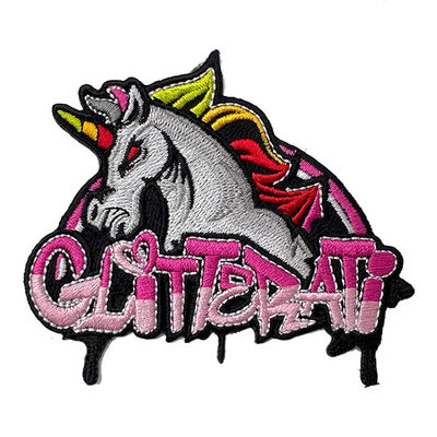 Fer d'Unicorn Logo Custom Embroidered Patches With sur le support pour l'habillement