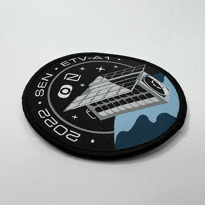 Coupe tissée adaptée aux besoins du client écologique de laser de Logo Patch Sew On Fabric