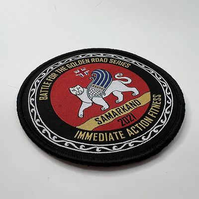 La frontière faite sur commande de Samarkand Merrow tissée raccorde les corrections tissées de label